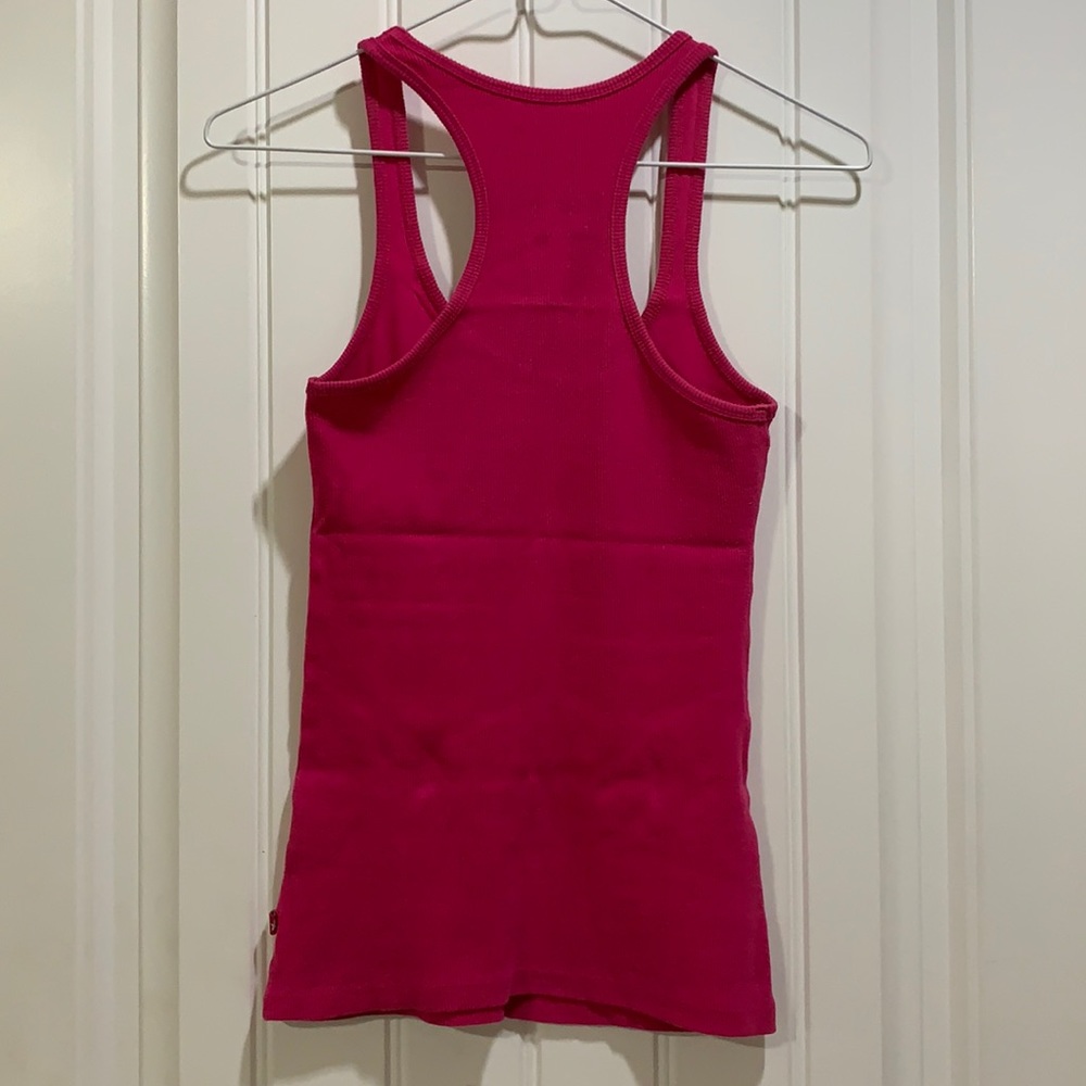 Pink ribbed tank top - Picture 3 of 4